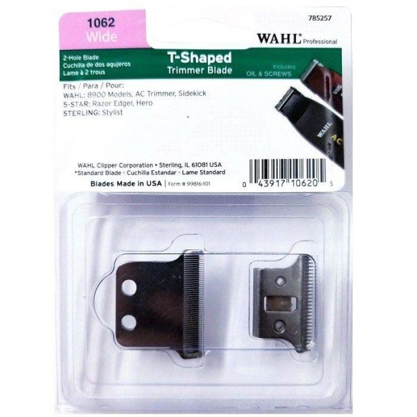 WAHL 2-HOLE T-SHAPED WIDE BLADE FOR 8900 MODELS, AC, RAZOR EDGER, HERO, STERLING STYLIST #1062