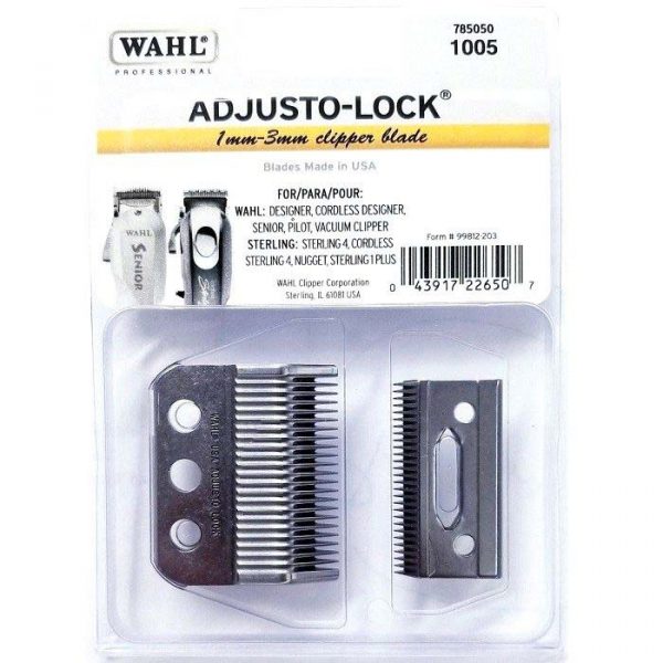 WAHL ADJUSTO-LOCK 1MM - 3MM CLIPPER BLADE FOR SENIOR, DESIGNER, STERLING 4, STERLING 1 PLUS #1005