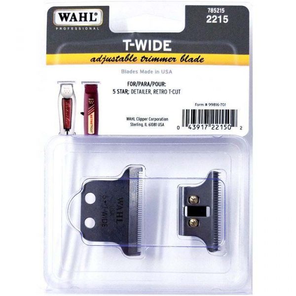 Wahl T-Wide Adjustable Trimmer Blade For 5 Star Detailer, Retro T-Cut #2215