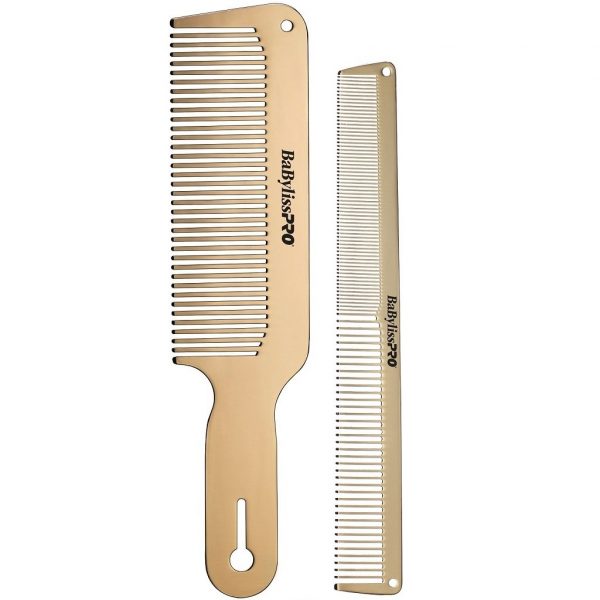 BaByliss Pro BARBERology GOLDFX Metal Comb Set #BCOMBSET2G