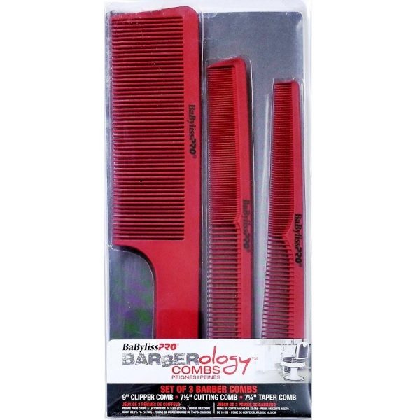 BaByliss Pro BARBERology Set of 3 Barber Combs #BCOMBSET3 - Image 2