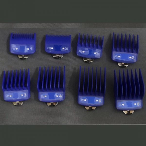 8Pcs Blue Professional Hair Clipper Cutting Guides Combs Fits for Wahl Clippers #8blcgcff