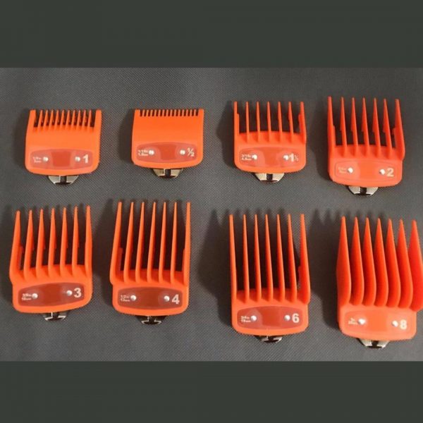 8Pcs Orange Professional Hair Clipper Cutting Guides Combs Fits for Wahl Clippers #8ocgcffw