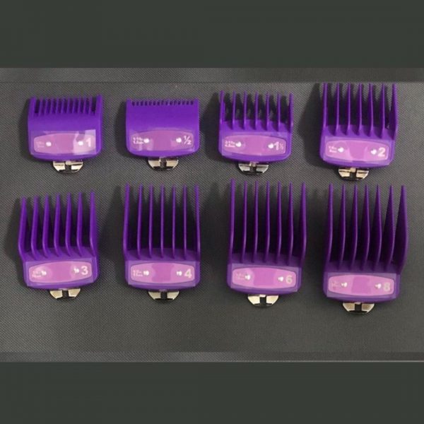 8Pcs Purple Professional Hair Clipper Cutting Guides Combs Fits for Wahl Clippers #8pucgcff