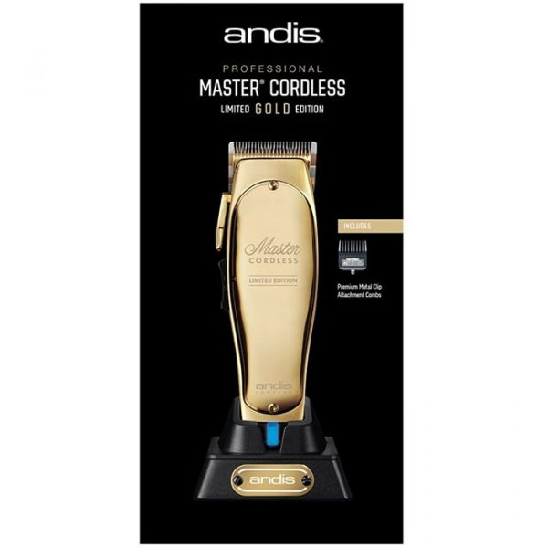 Andis Master Cordless LIMITED GOLD EDITION Clipper #12540 (Dual Voltage)